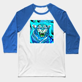 bengal tiger in ecopop art in zentangle of colors Baseball T-Shirt